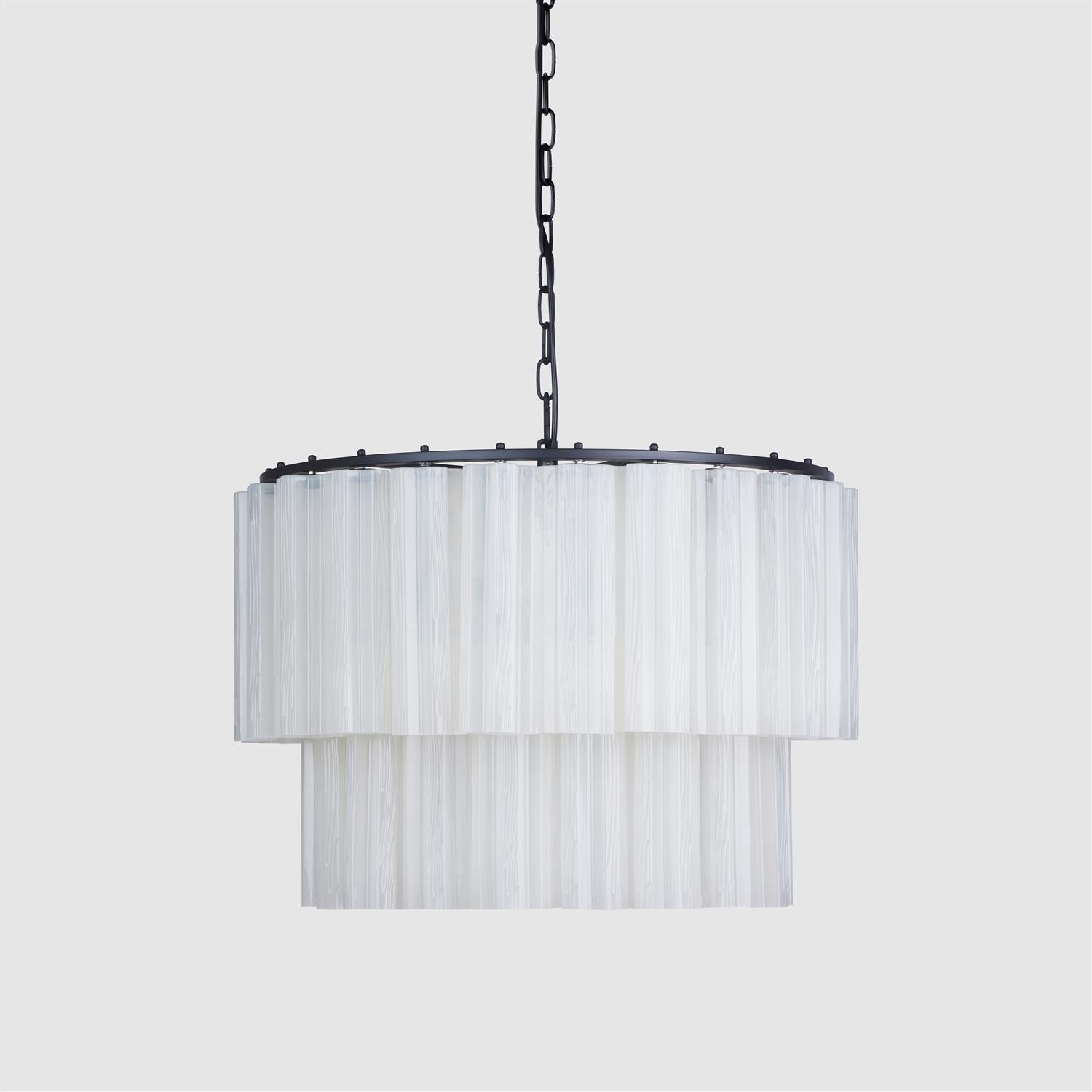 Fontaine Chandelier S White/Black Metal Lamper